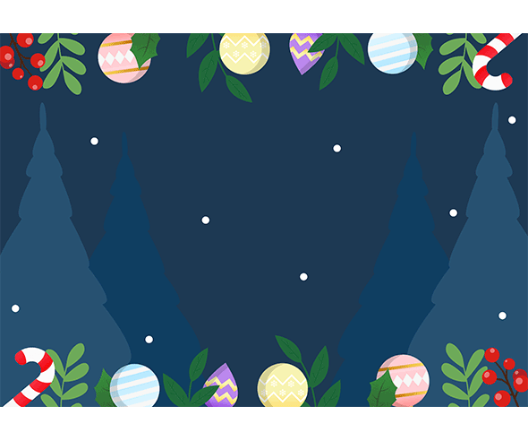 눈 오는 숲속 배경