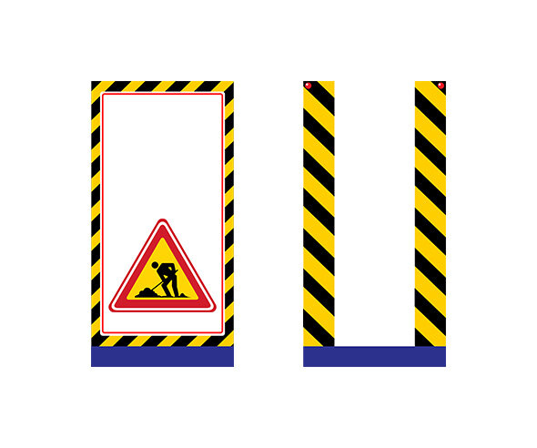 공사장 표지판(문구없음)