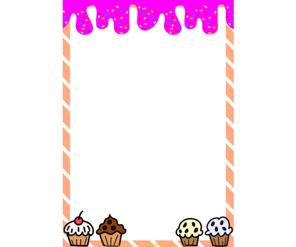 컵케이크 테두리