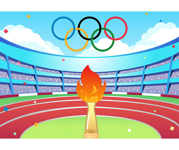올림픽 경기장 배경