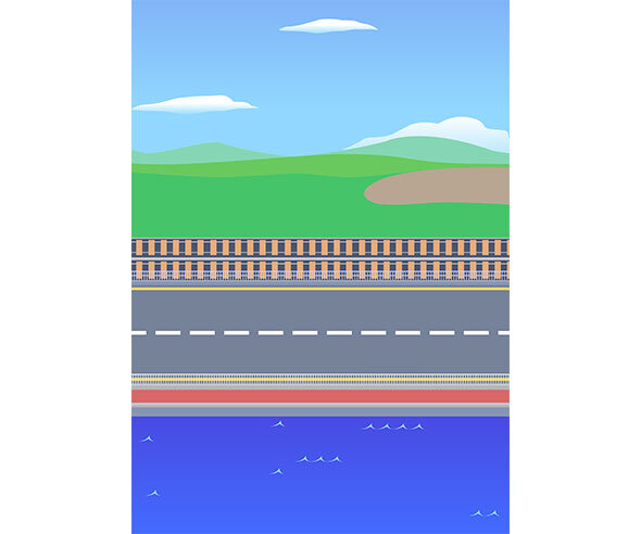 도로 배경 세로(자동차 없는)