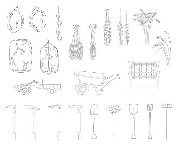 농촌 색칠 모음