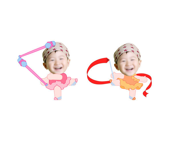 체조 선수 합성이미지