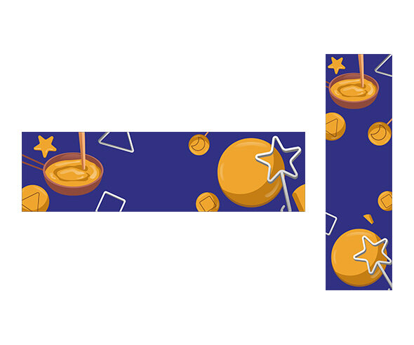 달콤한 달고나 놀이 가로 세로 배너(문구없음)