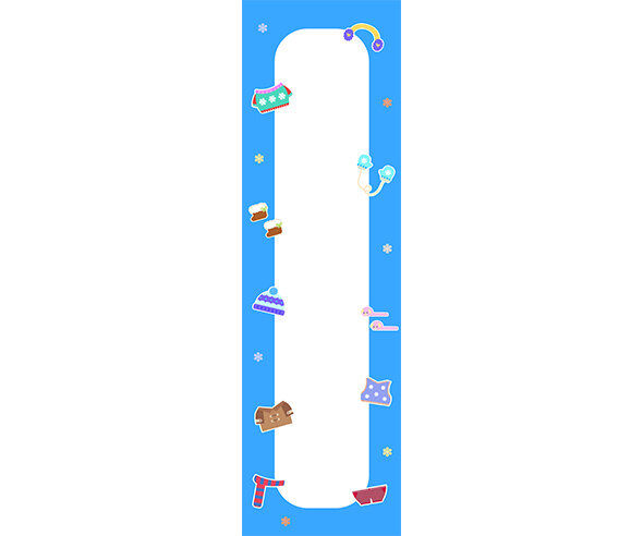 겨울 용품 가게 세로 배너(문구없음)