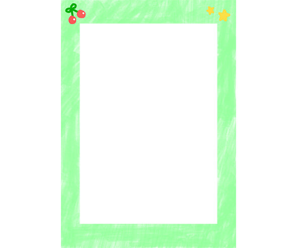 연두색 체리 테두리