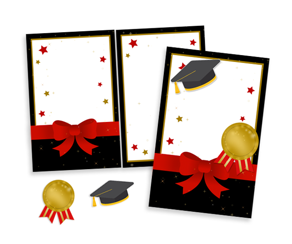 학사모 합성 카드