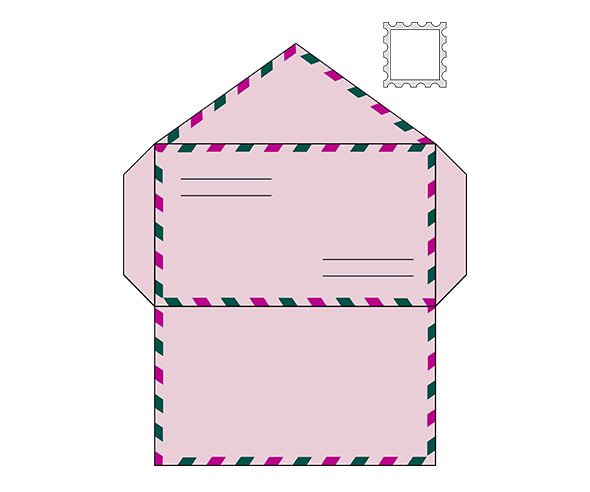 분홍색 편지 봉투