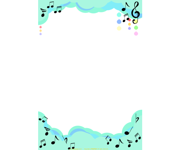 민트 구름 음표 테두리
