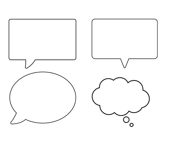 말풍선 4종