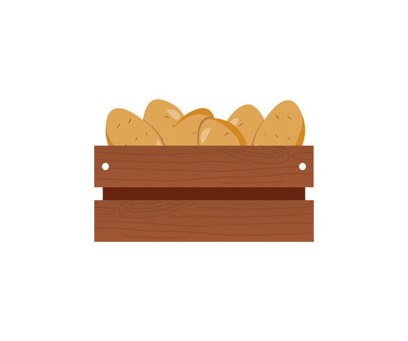 감자 담긴 상자