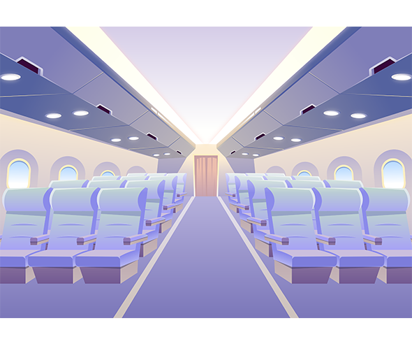 비행기 내부 배경
