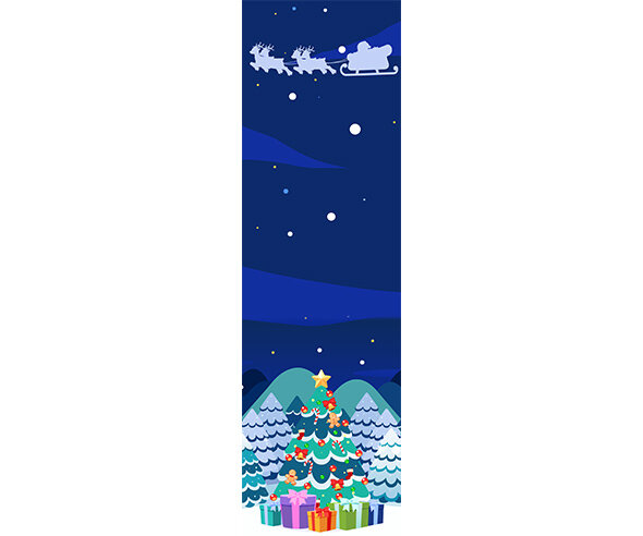 Merry Christmas 트리 세로 배너(문구없음)
