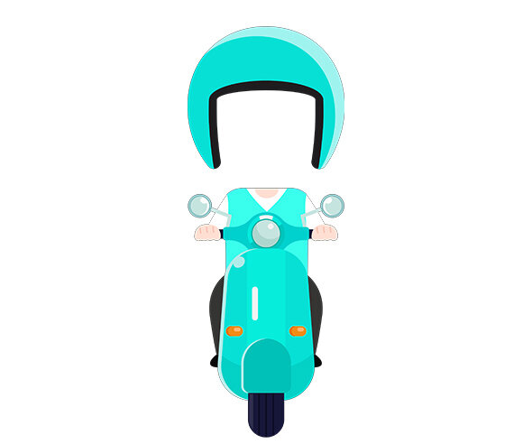 배달기사 오토바이 합성이미지