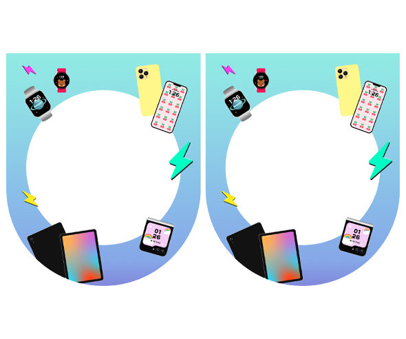 [개별도안] 스마트폰 가게놀이 가랜드