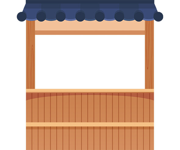 송편 가게 가판대