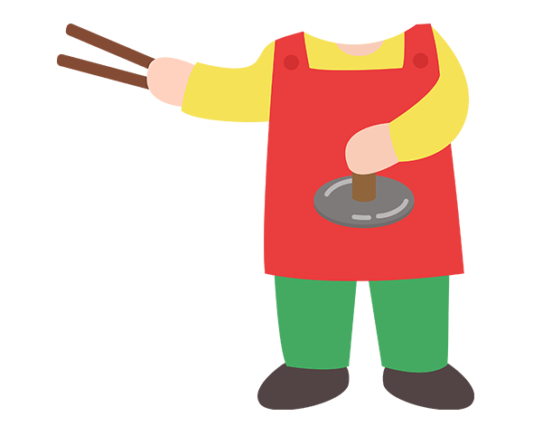 호떡 만드는 아이 합성이미지