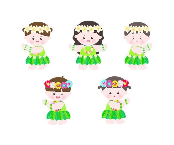 훌라춤 추는 아이