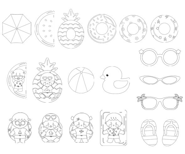 여름 수영장 색칠 모음