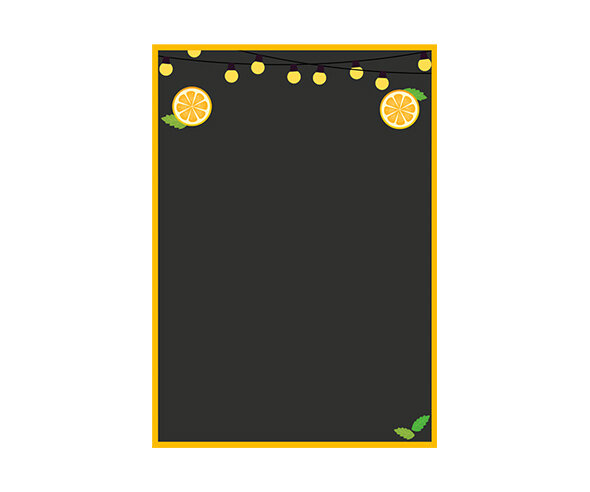 귤 카페 메뉴판