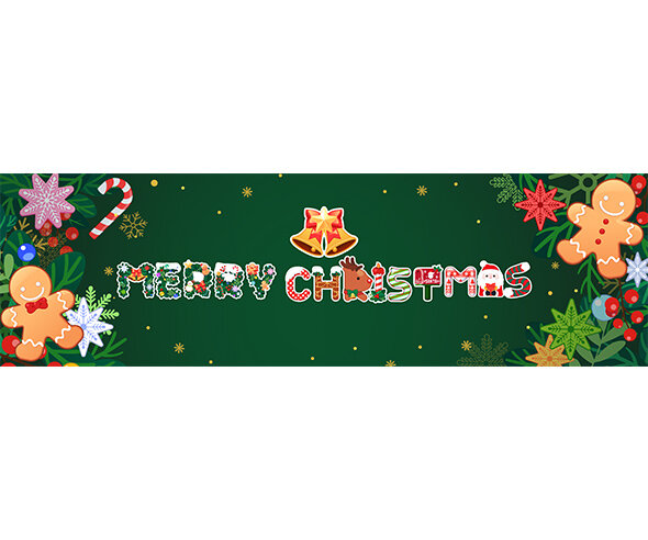 [개별도안] Merry Christmas 쿠키 가로 배너