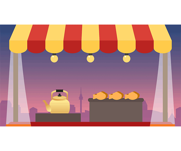 붕어빵 가게 배경