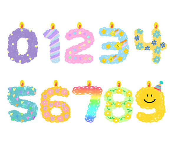 숫자 초(스마일)