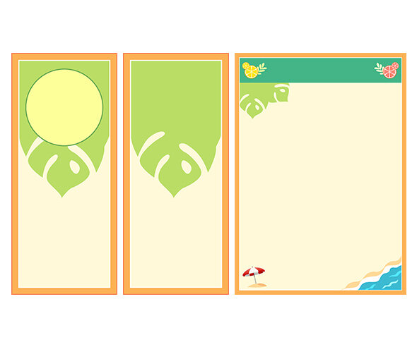 여름 음식 가게 메뉴판