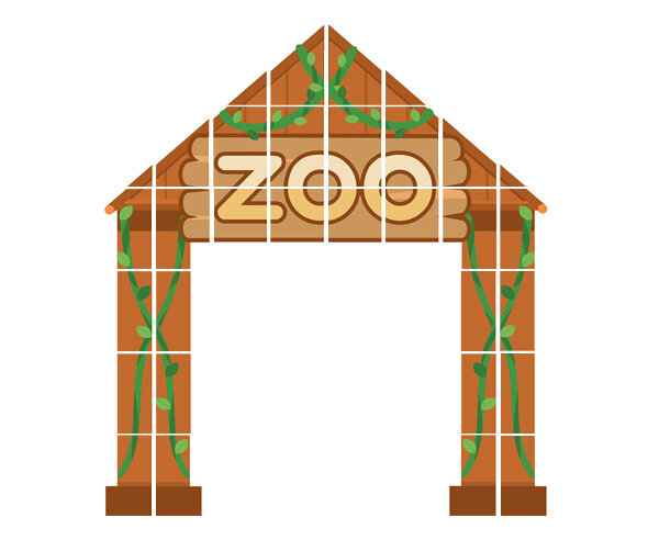 동물원 입구 만들기 (나무)