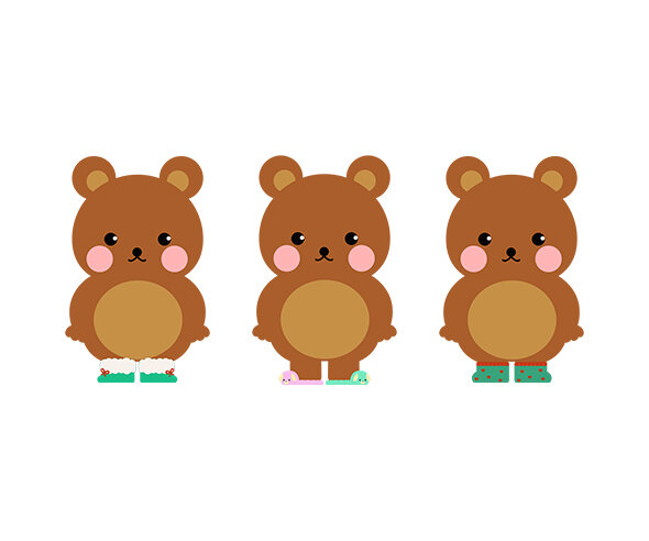 겨울 용품 한 곰돌이