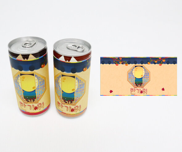 추석 캔음료 라벨