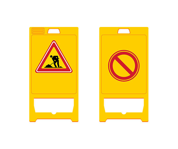 공사장 표지판(문구없음)