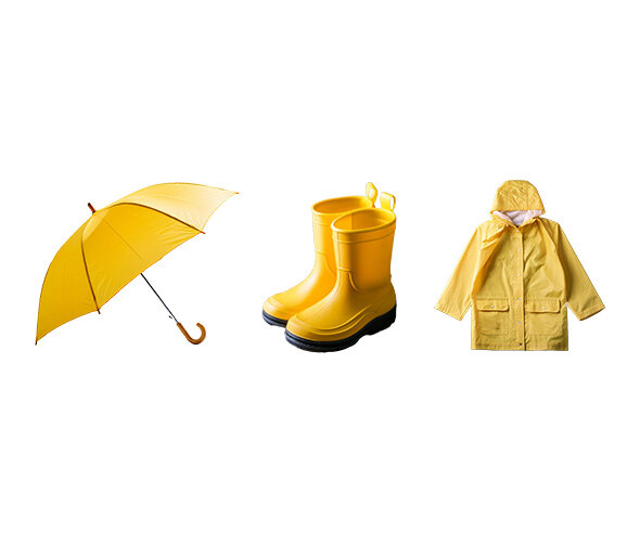 여름 용품(우비,장화,우산)