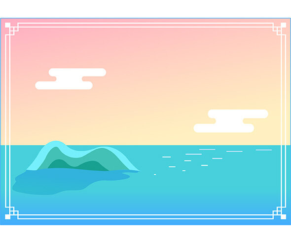 바다 새해 배경