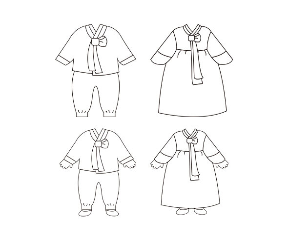 한복 색칠 모음