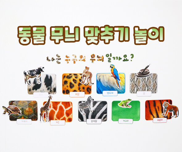 동물 무늬 맞추기 놀이