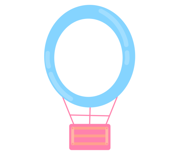 하늘 열기구 가랜드