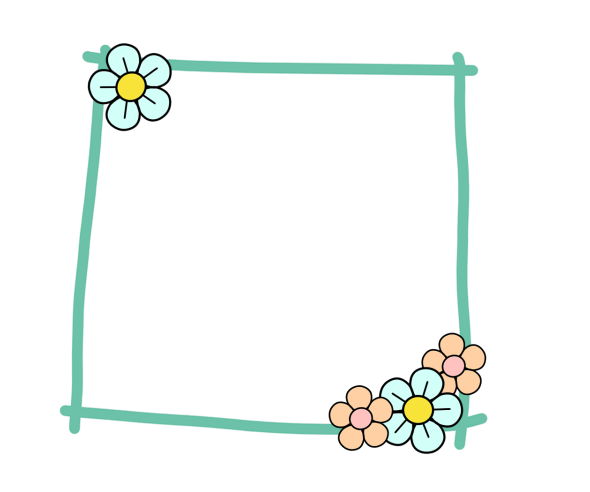 꽃무늬 메모지도안