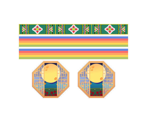 보름달 창호 띠지 라벨2