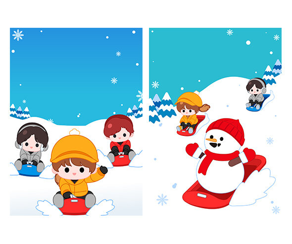 눈썰매장 포스터(문구없음)