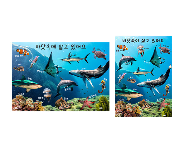 바닷속에 살고 있어요
