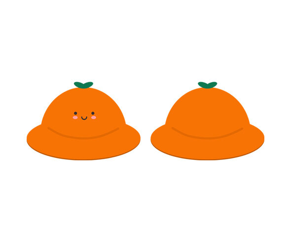 감귤 벙거지 모자