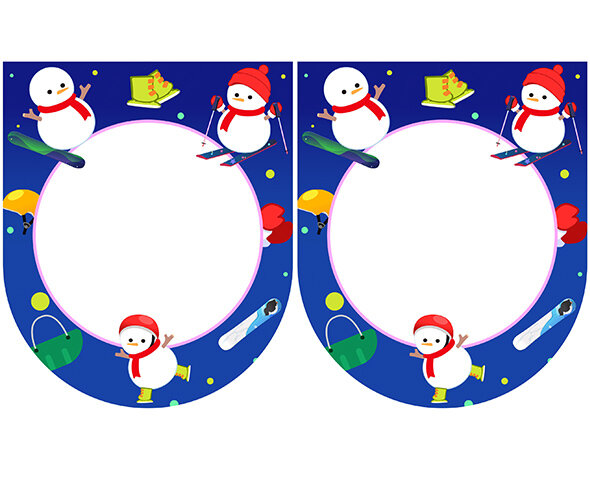 [개별도안] 신나는 겨울놀이 가랜드