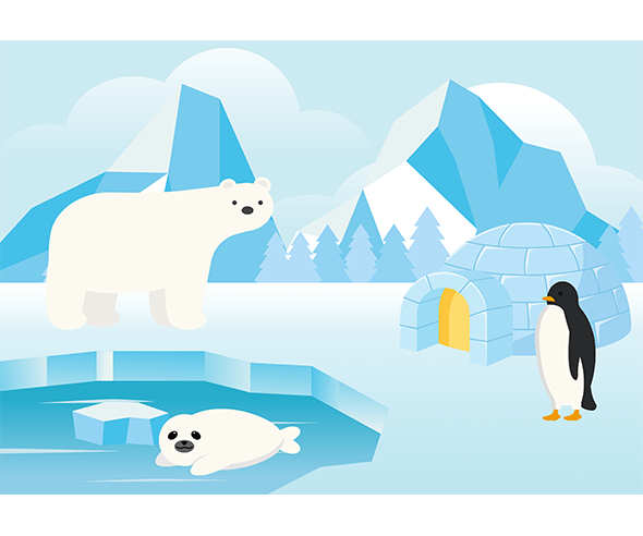 빙하 배경