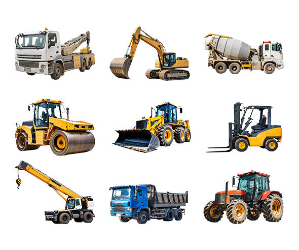 교통기관 (트럭,트랙터,견인차,크레인,레미콘,불도저,굴착기,지게차,로드롤러)