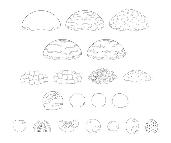 빙수 토핑 색칠 모음