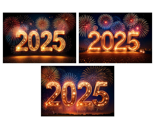 2025 글씨 배경(불꽃놀이)