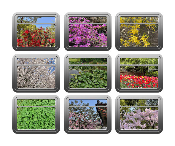 [개별도안] 봄 풍경 기차 창문