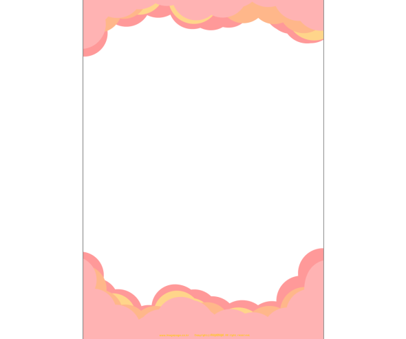 분홍 구름 테두리