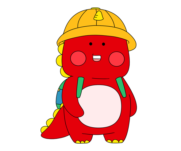 모자 쓴 공룡 캐릭터